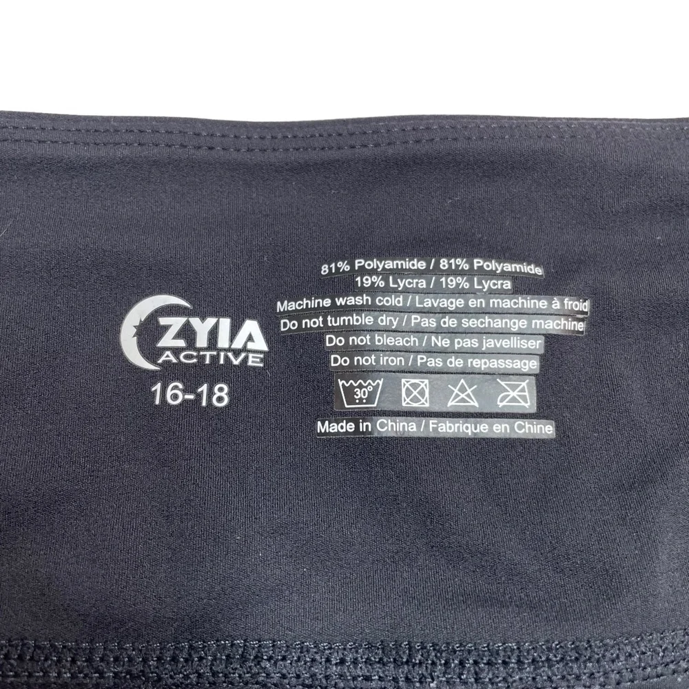 Zyia Active Black Unity Hi-Rise 7/8 24" Leggings Size 16-18 - Picture 3 of 7